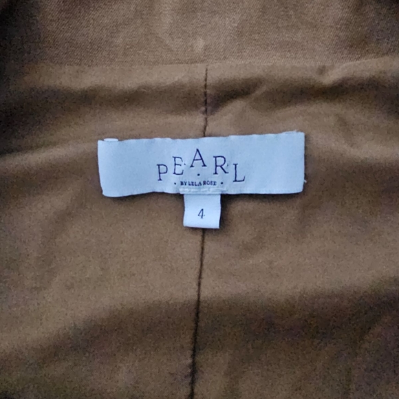 A dark tan trench vest. By Pearl by Lela Rose. Size 4 - Picture 3 of 3